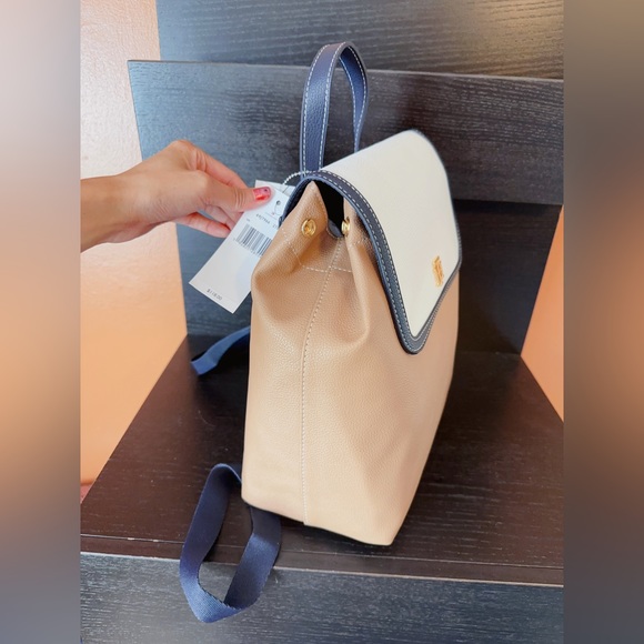 Tommy Hilfiger White Greige Liv II Flap Women Backpacks - Picture 5 of 9